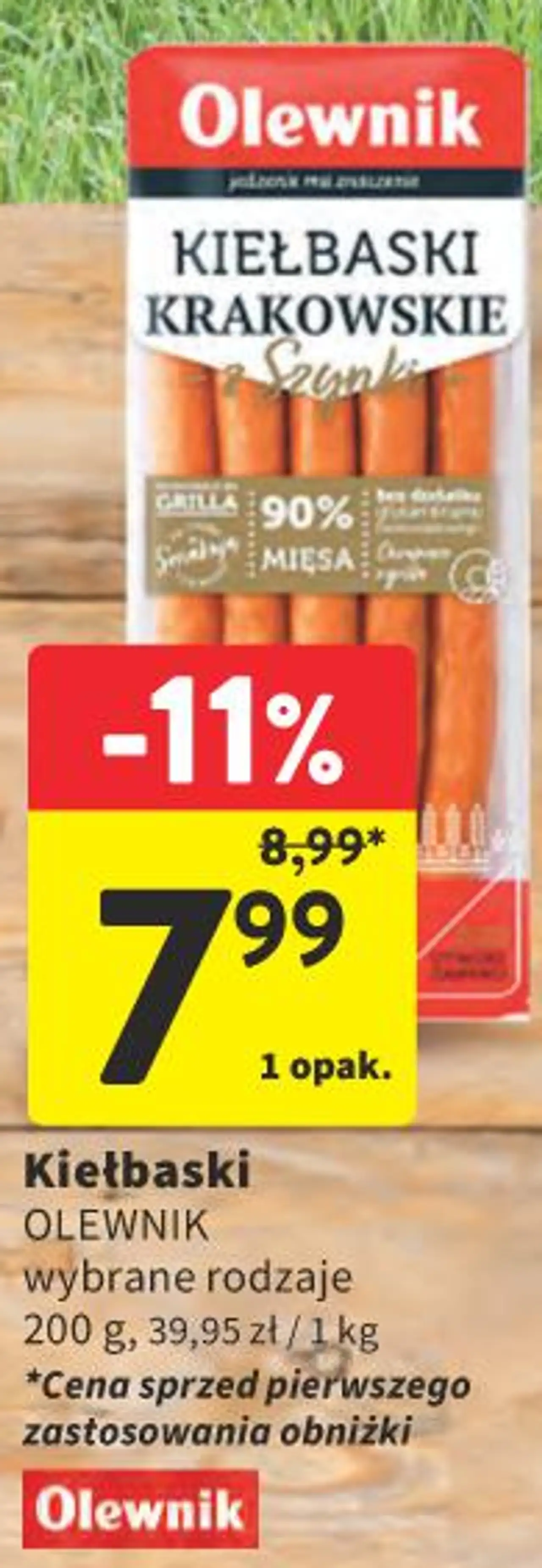 Kiełbaski OLEWNIK wybrane rodzaje