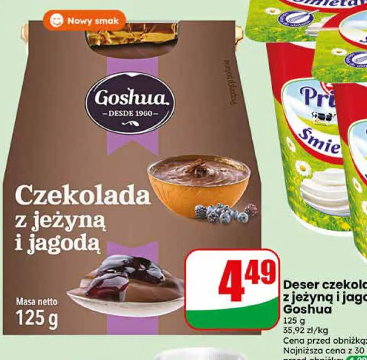 Deser czekolada z jeżyną i jagodą Goshua 125 g