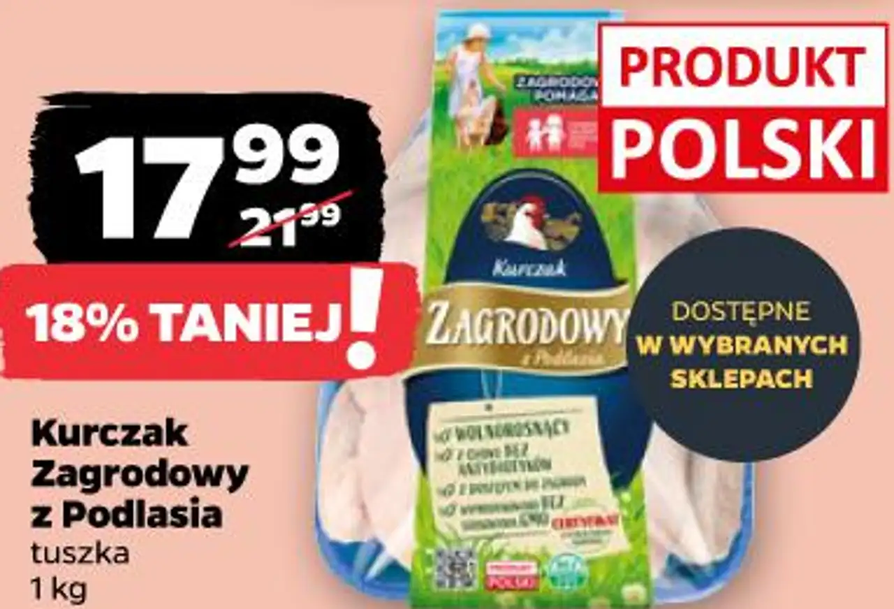 Kurczak Zagrodowy z Podlasia tuszka 1 kg