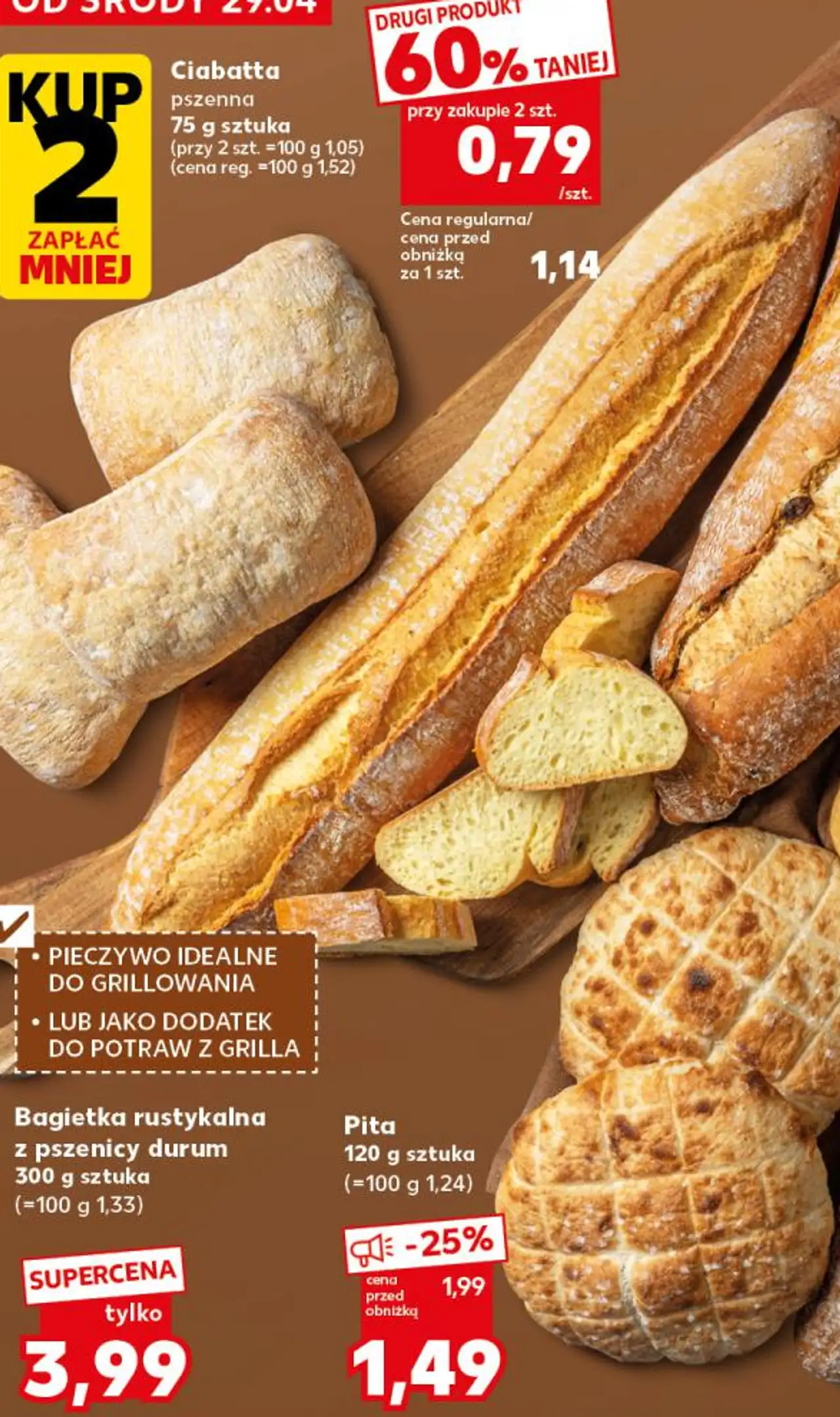Bagietka rustykalna z pszenicy durum