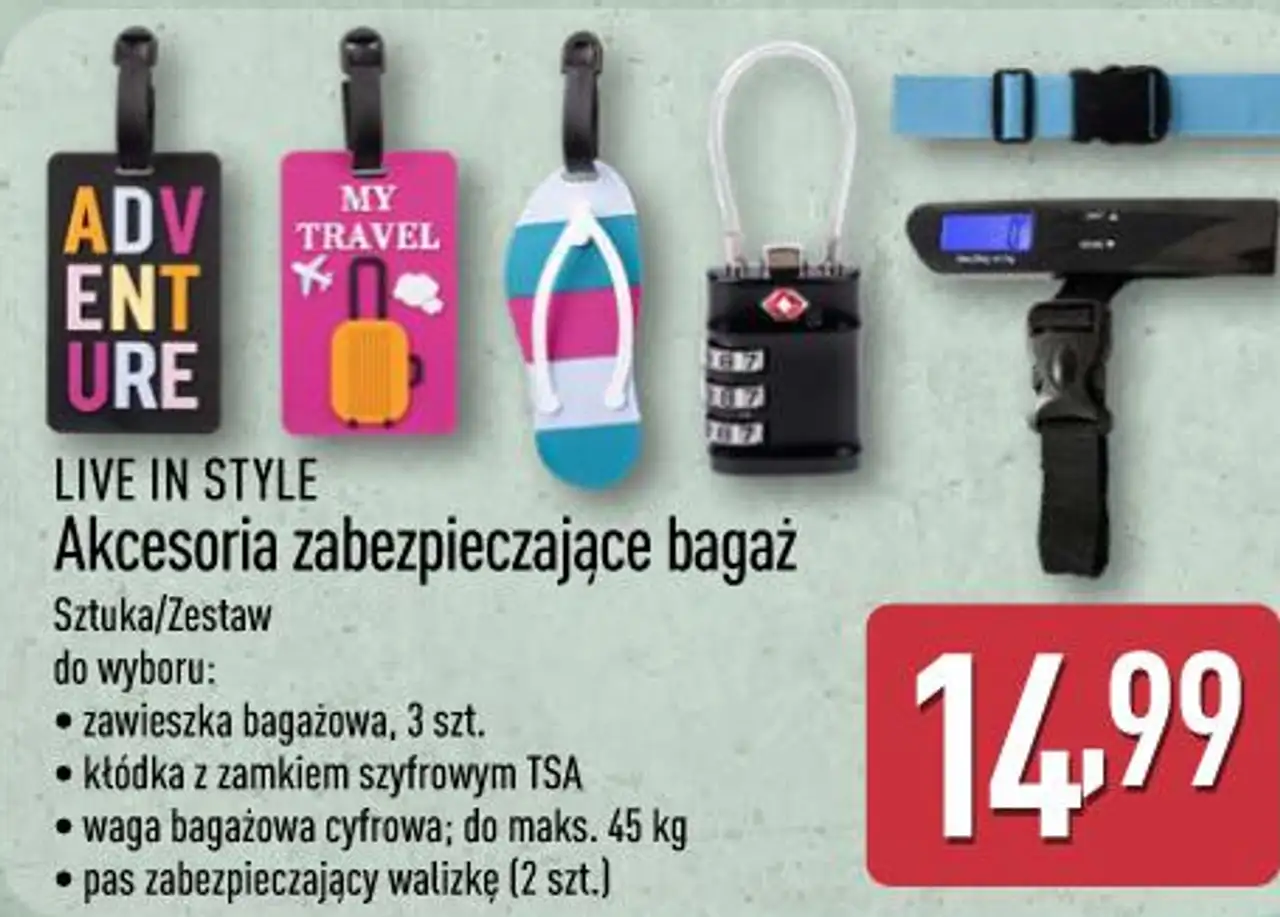 Akcesoria zabezpieczające bagaż LIVE IN STYLE