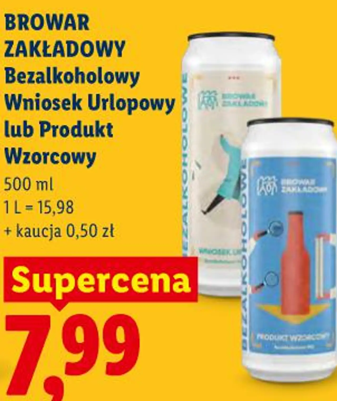Bezalkoholowy Wniosek Urlopowy lub Produkt Wzorcowy BROWAR ZAKŁADOWY 500 ml