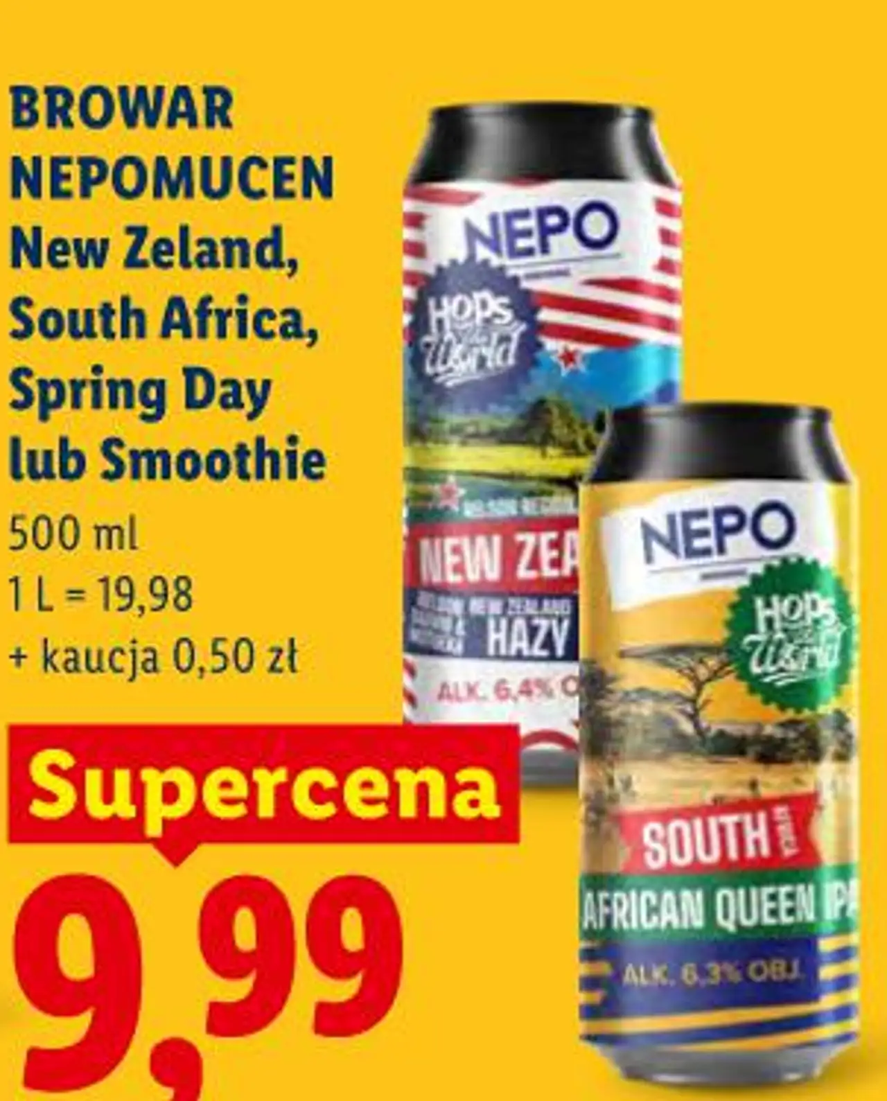 BROWAR NEPOMUCEN New Zeland, South Africa, Spring Day lub Smoothie 500 ml