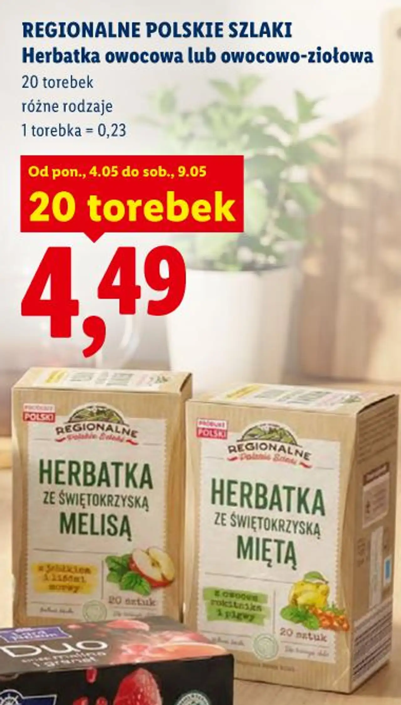 REGIONALNE POLSKIE SZLAKI Herbatka owocowa lub owocowo-ziołowa