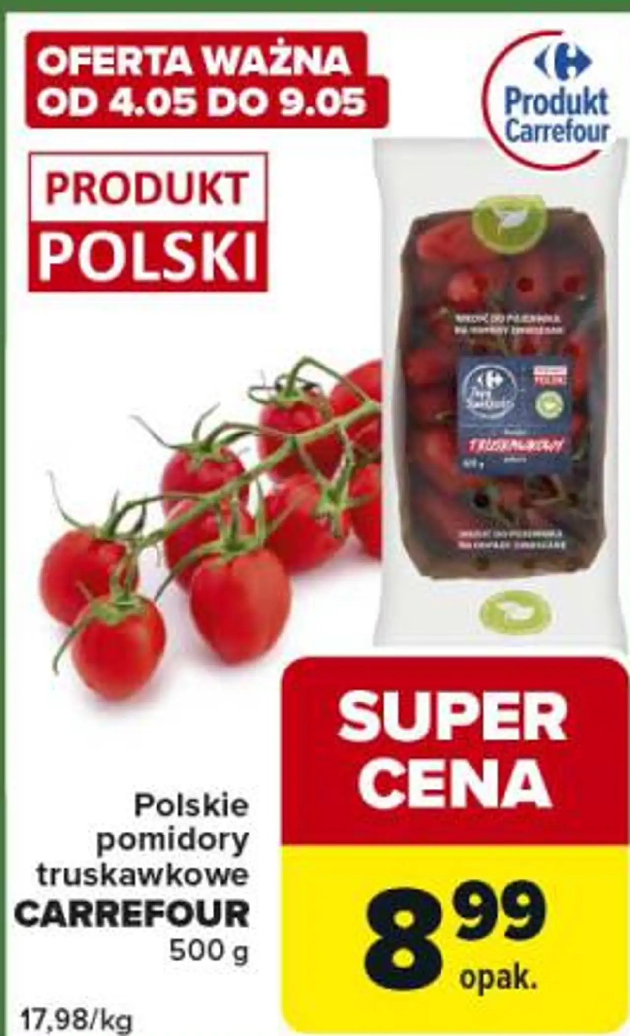 Polskie pomidory truskawkowe CARREFOUR 500 g