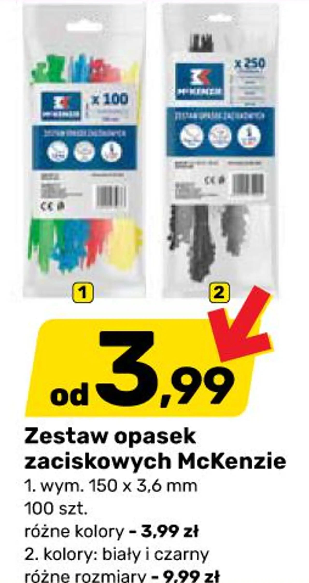 Zestaw opasek zaciskowych McKenzie