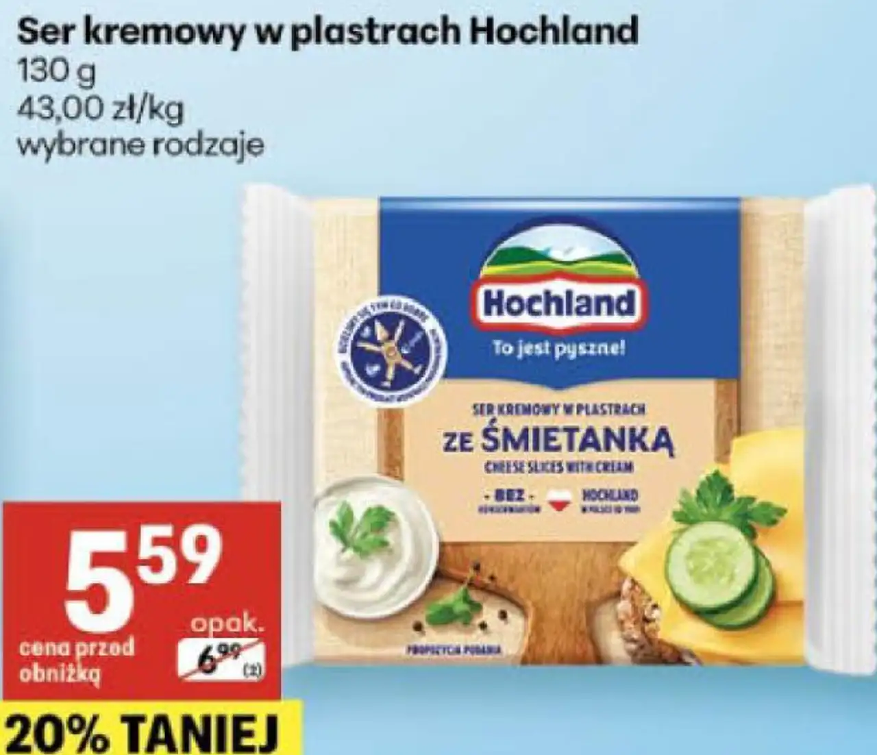 Ser kremowy w plastrach Hochland