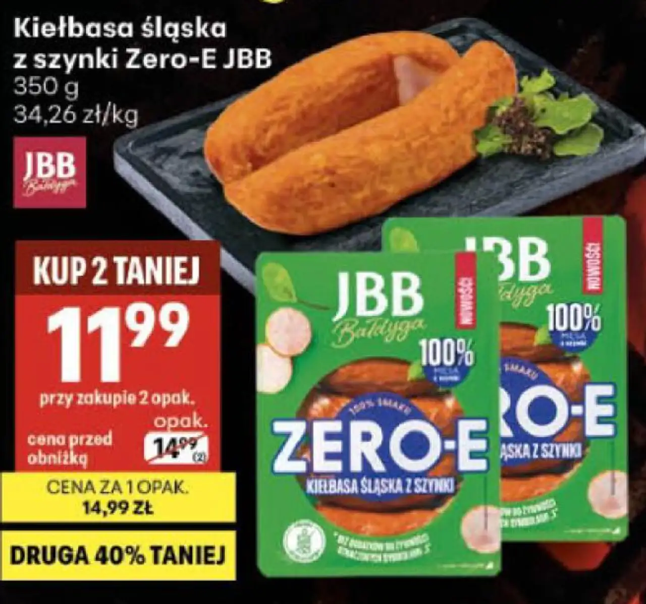 Kiełbasa śląska z szynki Zero-E JBB