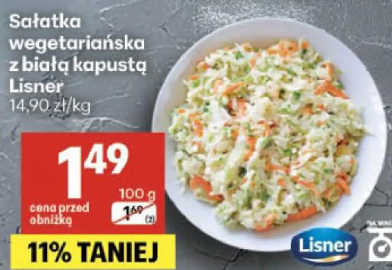 Sałatka wegetariańska z białą kapustą Lisner