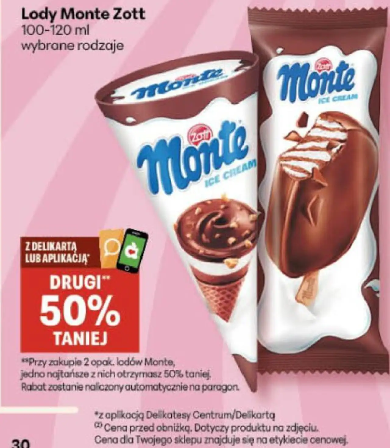 Lody Monte Zott 100-120 ml wybrane rodzaje