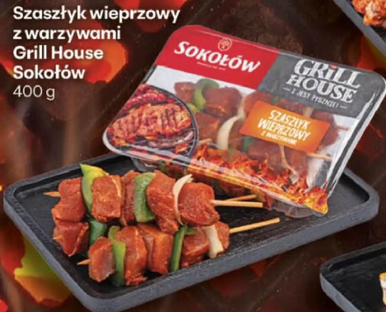 Szashłyk wieprzowy z warzywami Grill House Sokołów