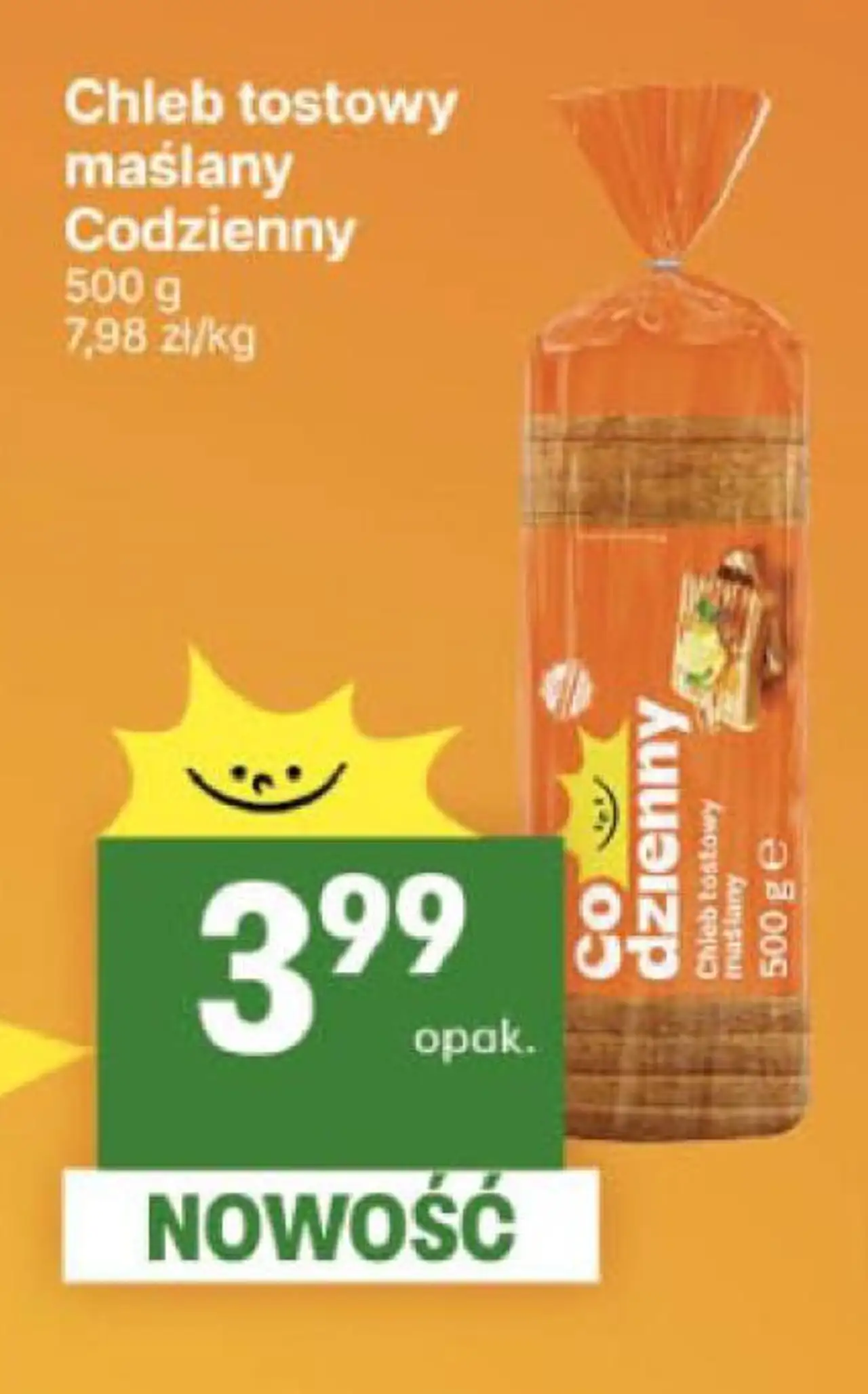 Chleb tostowy maślany Codzienny 500 g