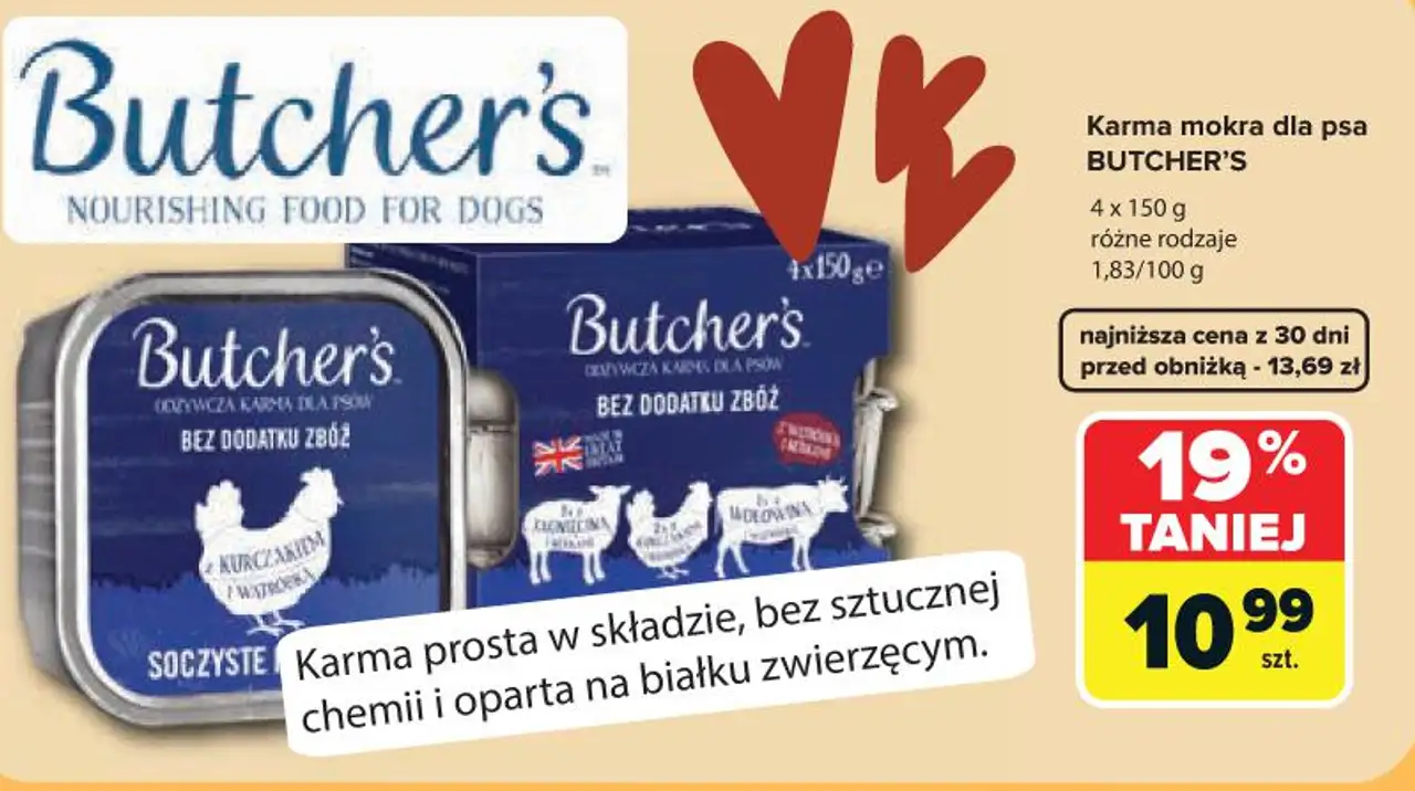 Karma mokra dla psa BUTCHER'S 4 x 150 g różne rodzaje
