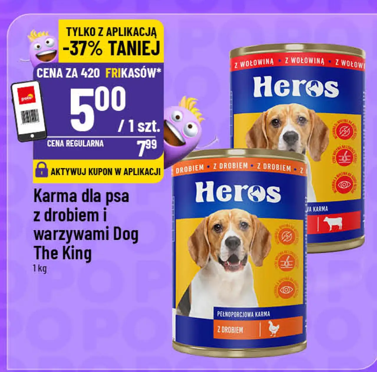 Karma dla psa z drobiem i warzywami Dog The King