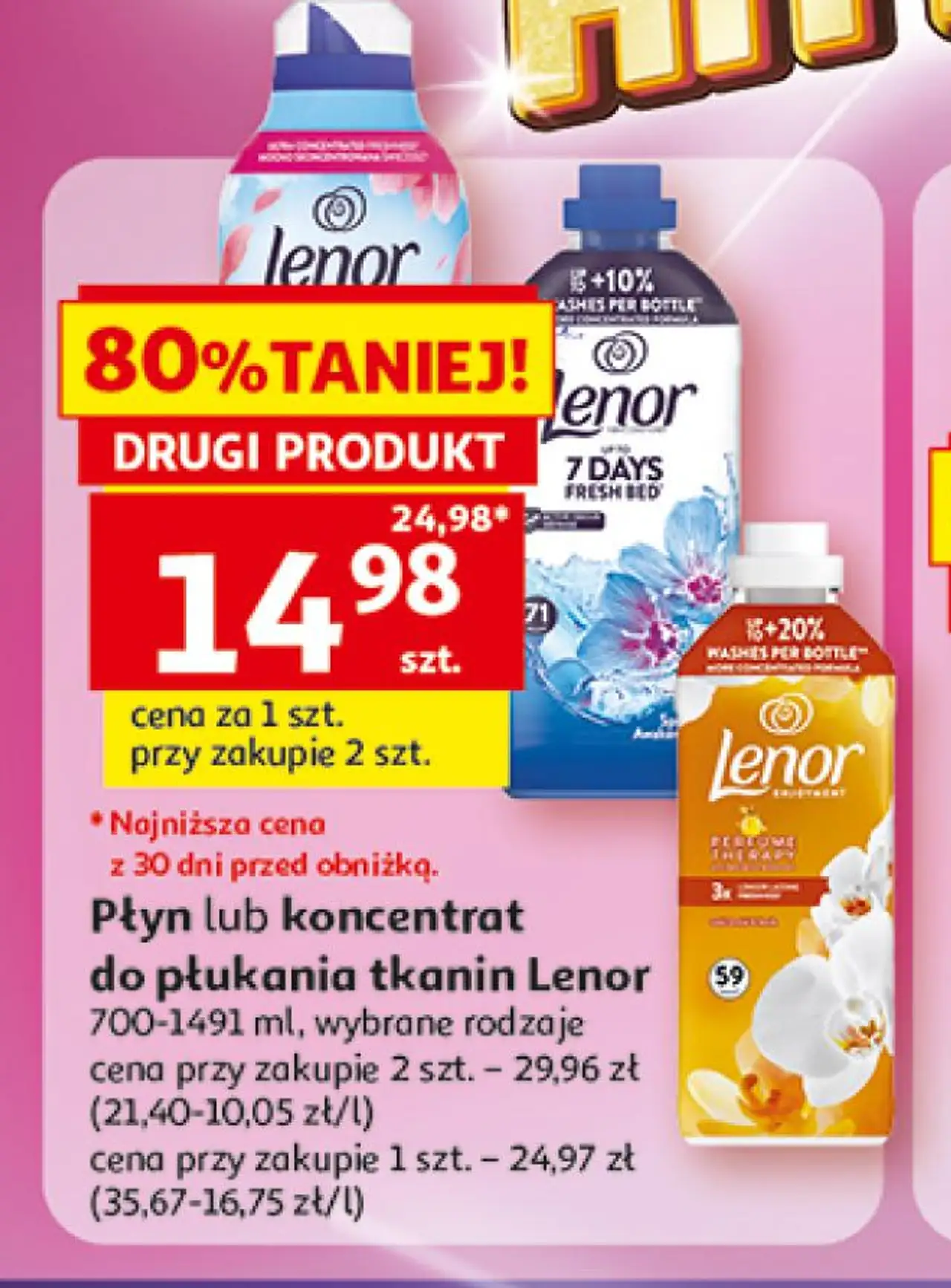 Płyn lub koncentrat do płukania tkanin Lenor