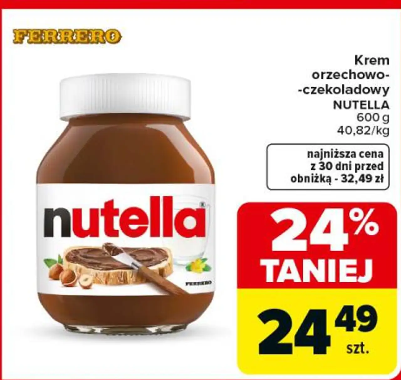 Krem orzechowo-czekoladowy NUTELLA