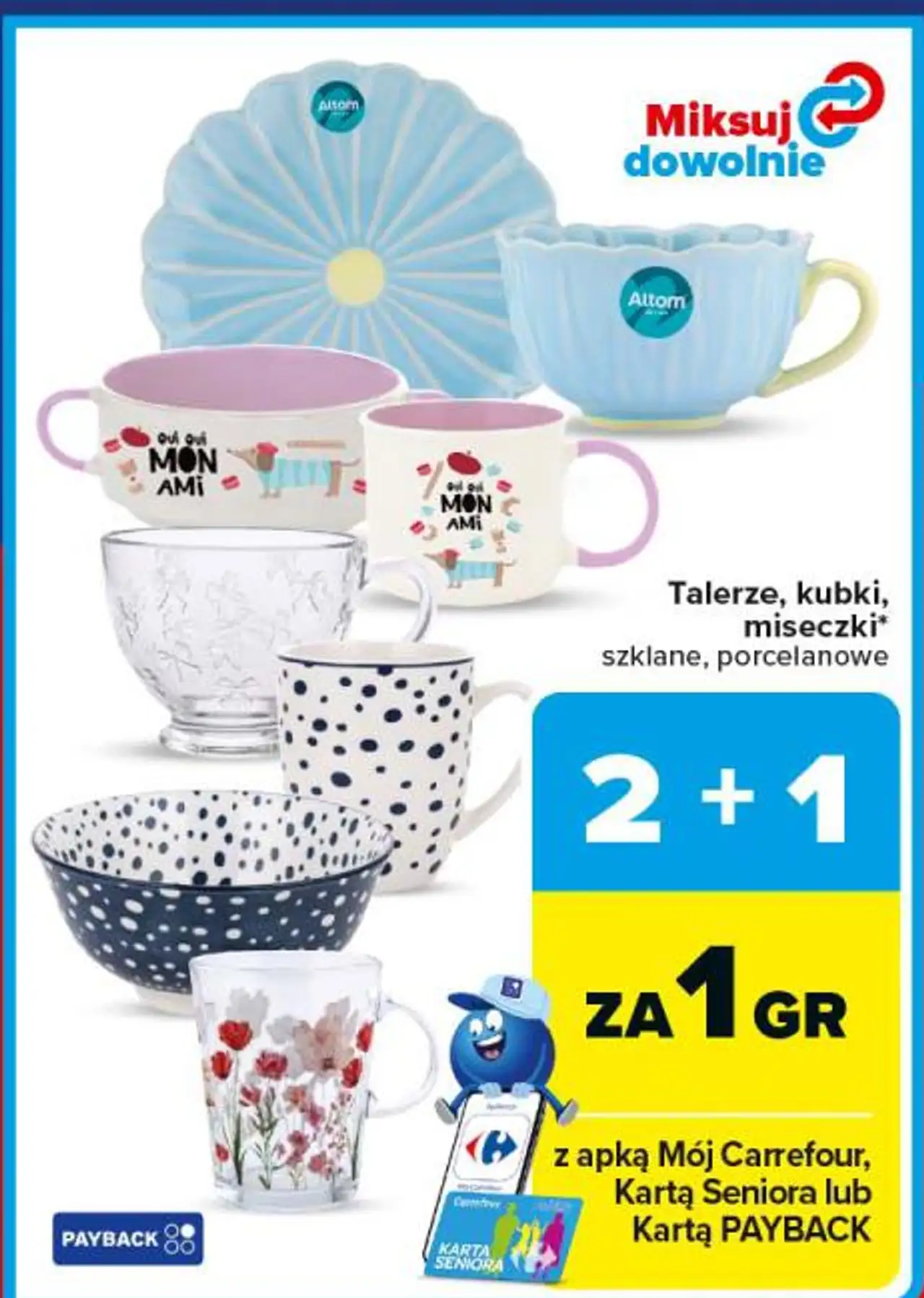 Talerze, kubki, miseczki szklane, porcelanowe