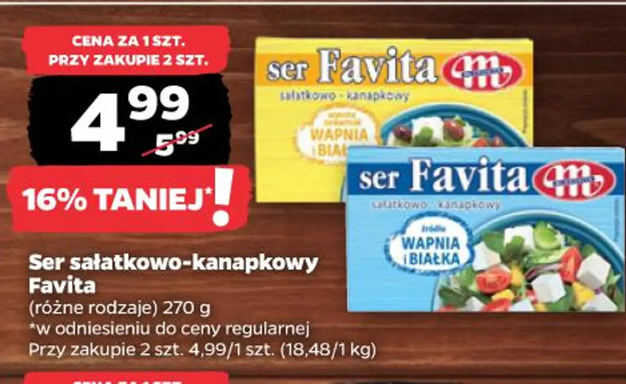 Ser sałatkowo-kanapkowy Favita