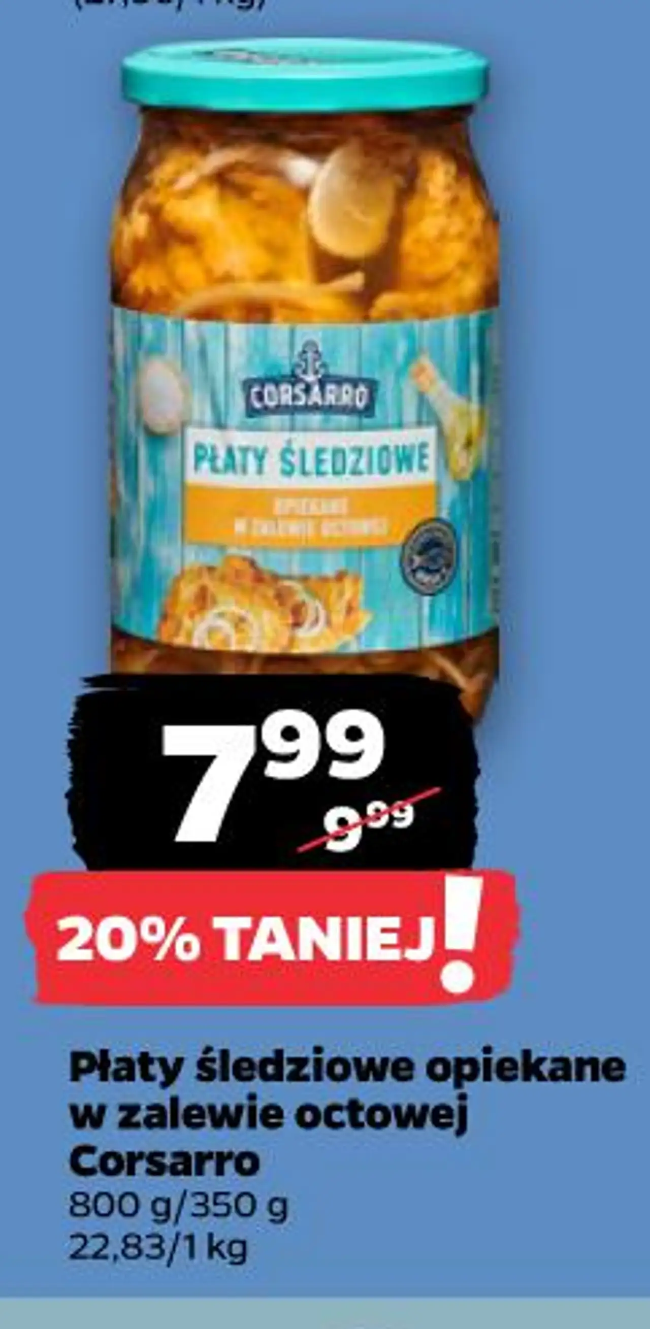 Płaty śledziowe opiekane w zalewie octowej Corsarro