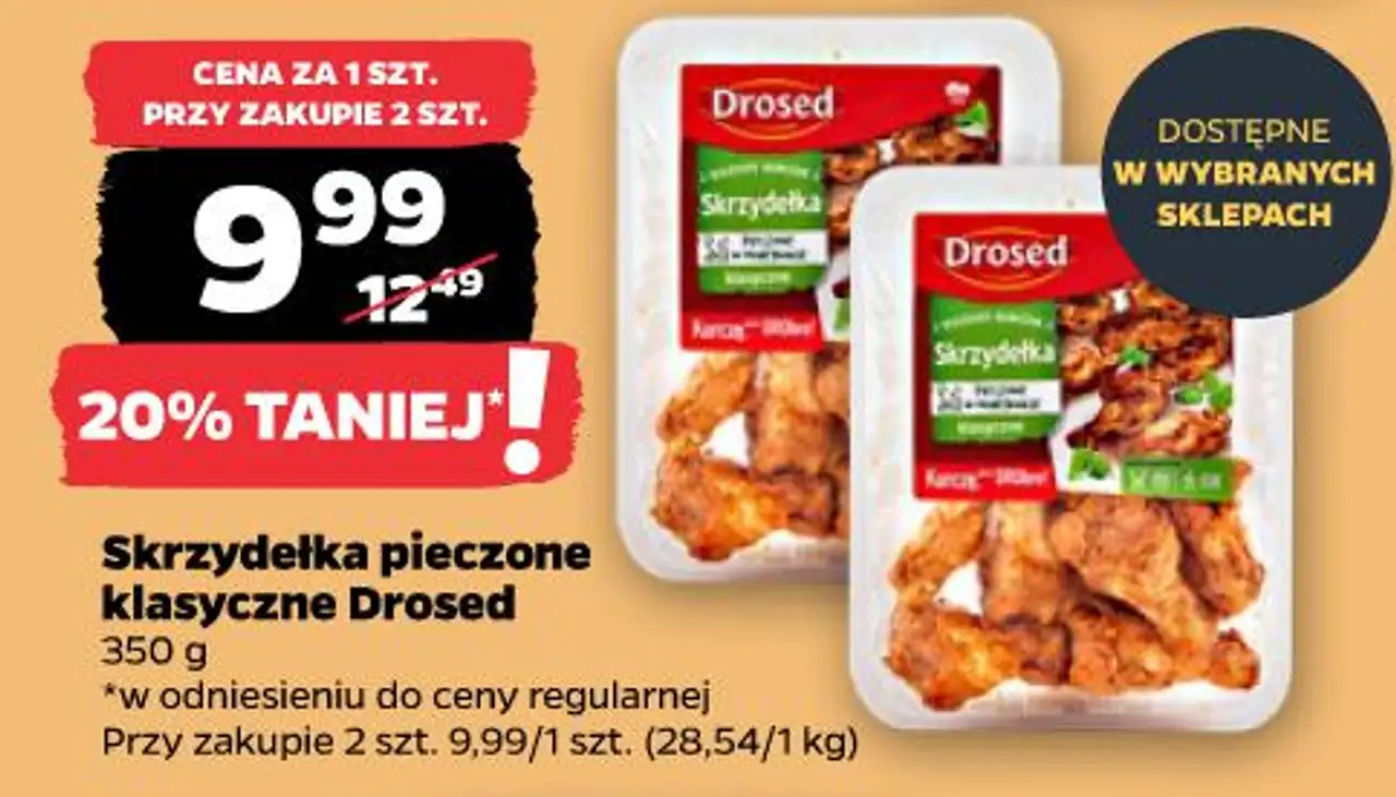 Skrzydełka pieczone klasyczne Drosed