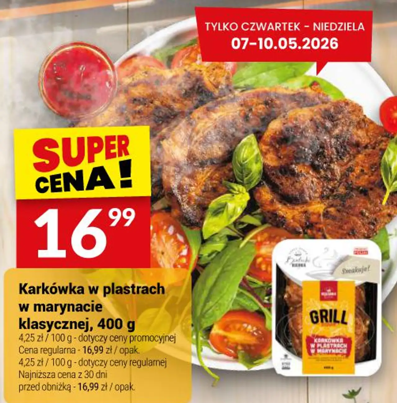 Karkówka w plastrach w marynacie klasycznej, 400 g