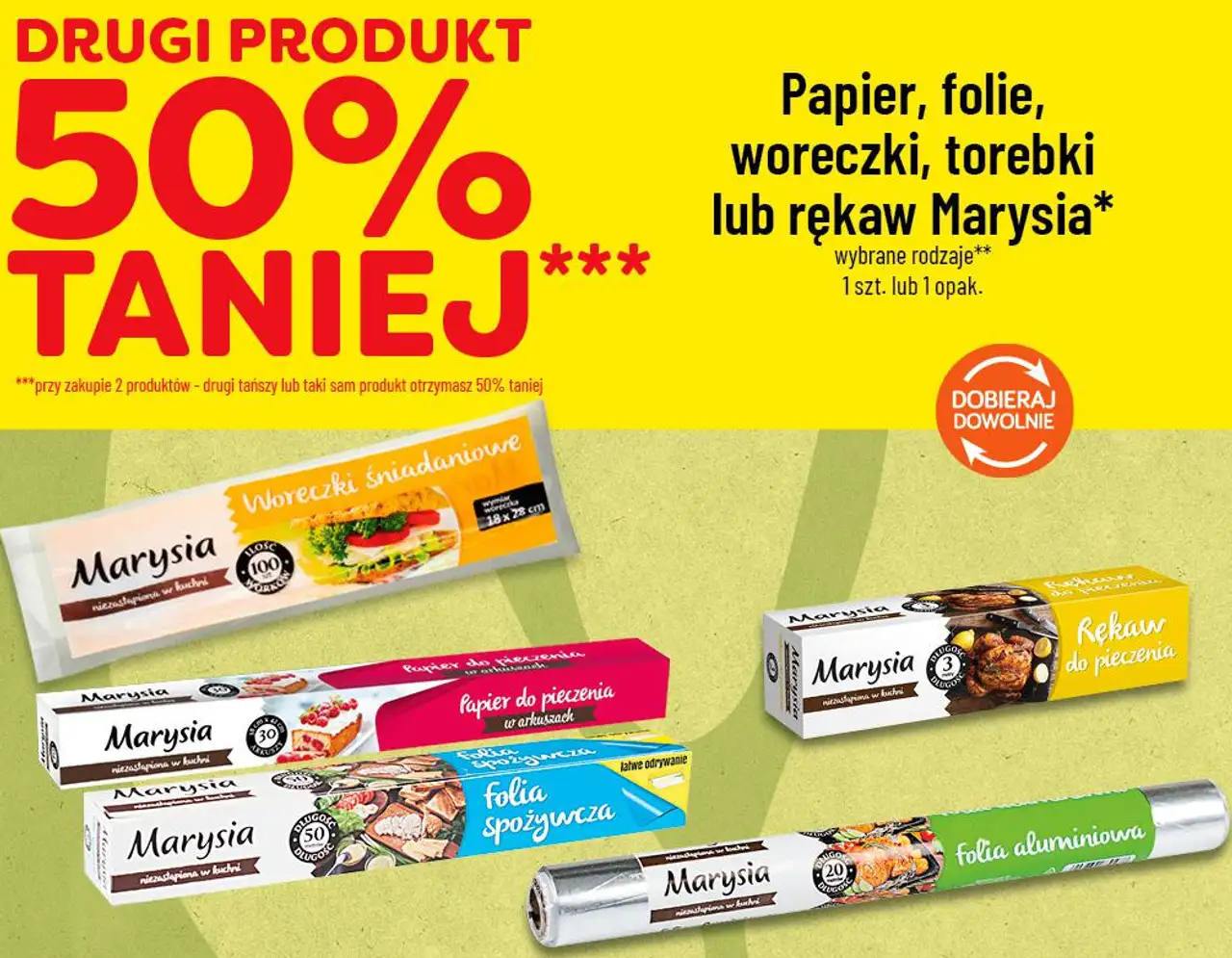 Papier, folie, woreczki, torebki lub rękaw Marysia