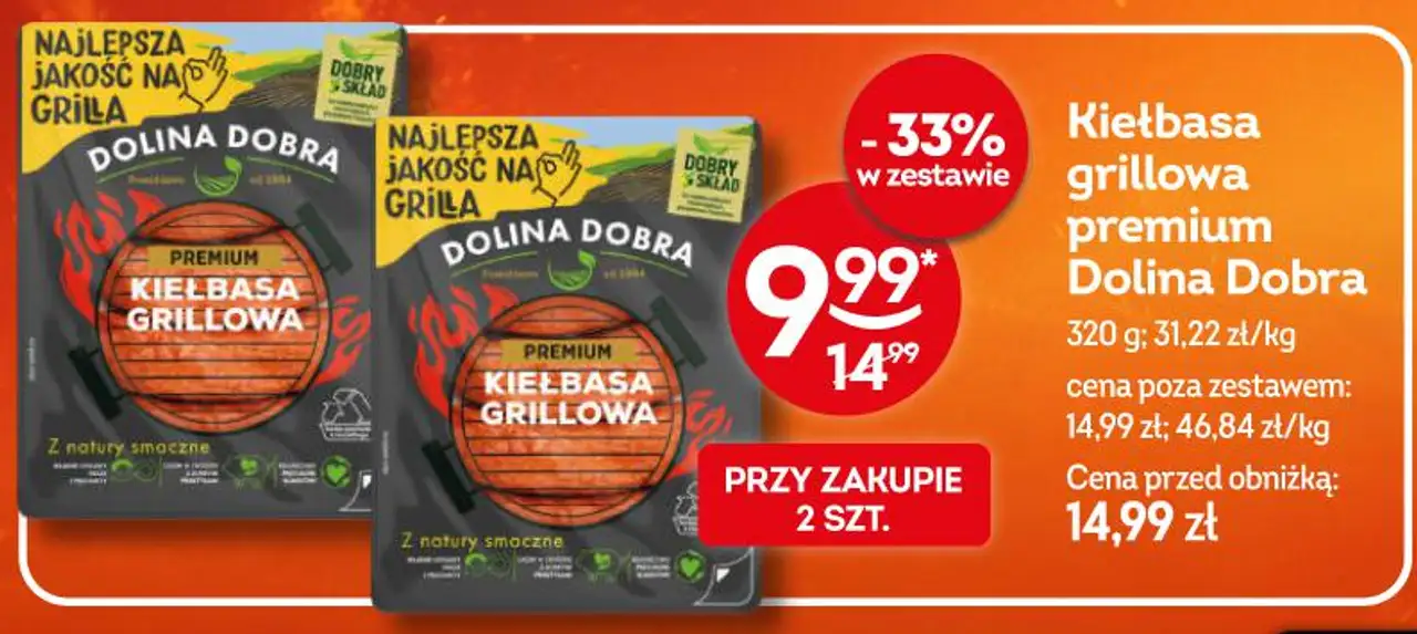 Kiełbasa grillowa premium Dolina Dobra