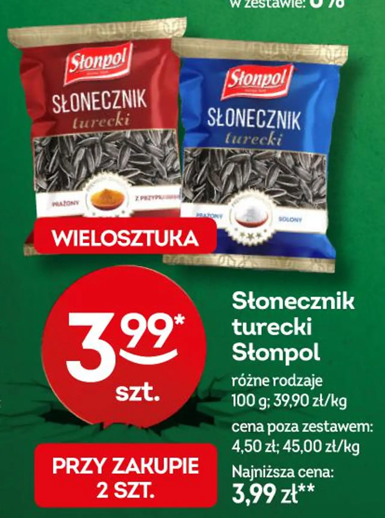Słonecznik turecki Słonpol różne rodzaje 100 g
