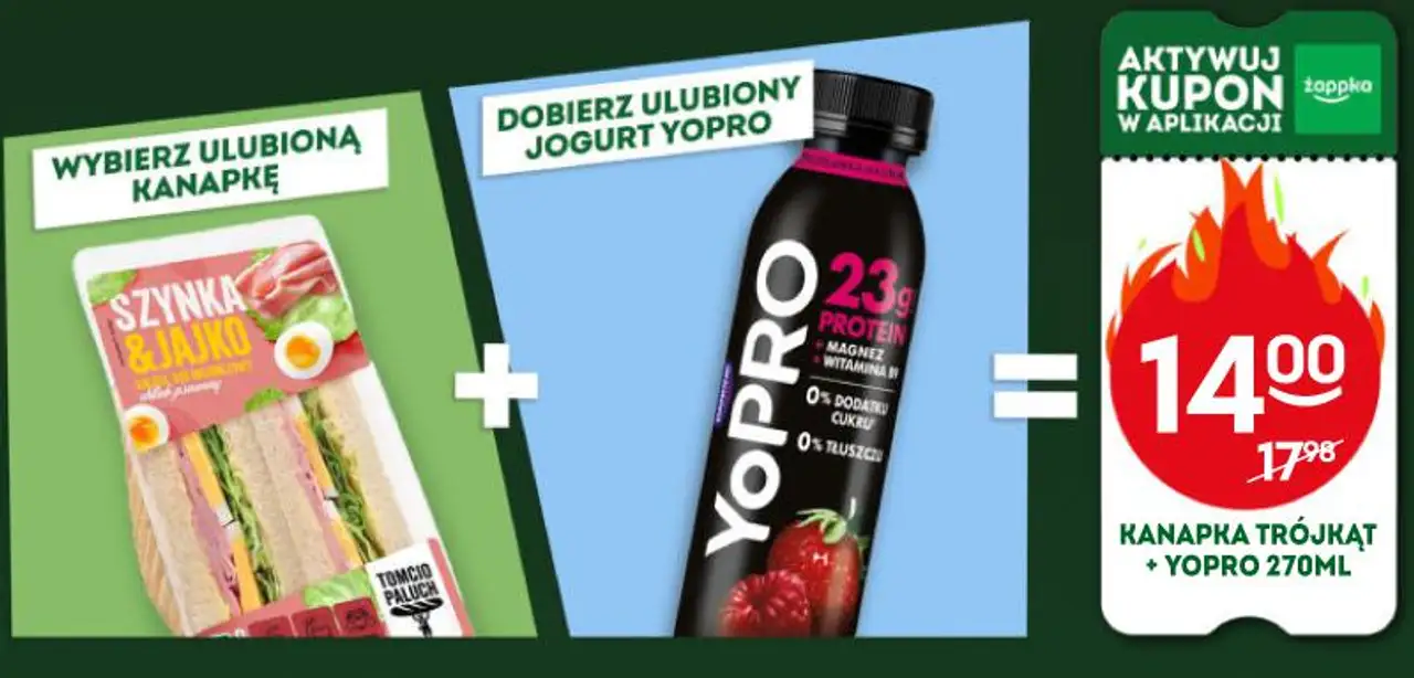 Kanapka trójkąt + Yopro 270 ml