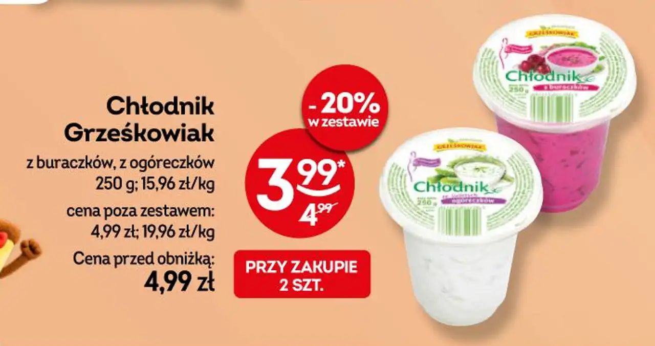 Chłodnik Grześkowiak z buraczków, z ogóreczków