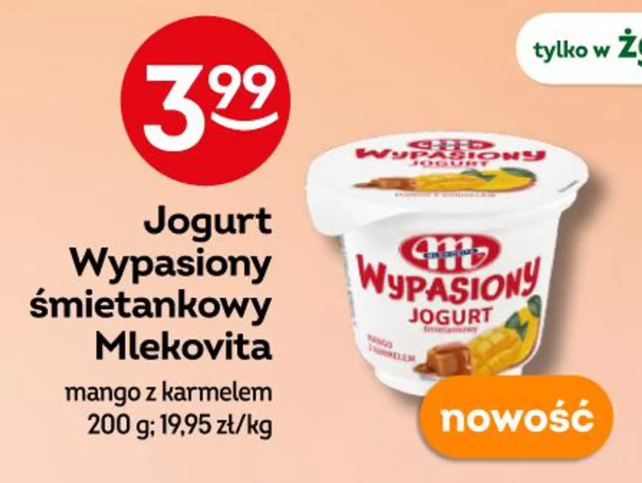 Jogurt Wypasiony śmietankowy Mlekovita mango z karmelem 200 g