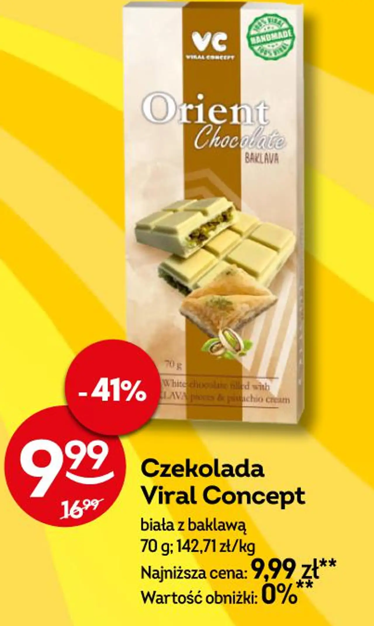 Czekolada Viral Concept biała z baklawą