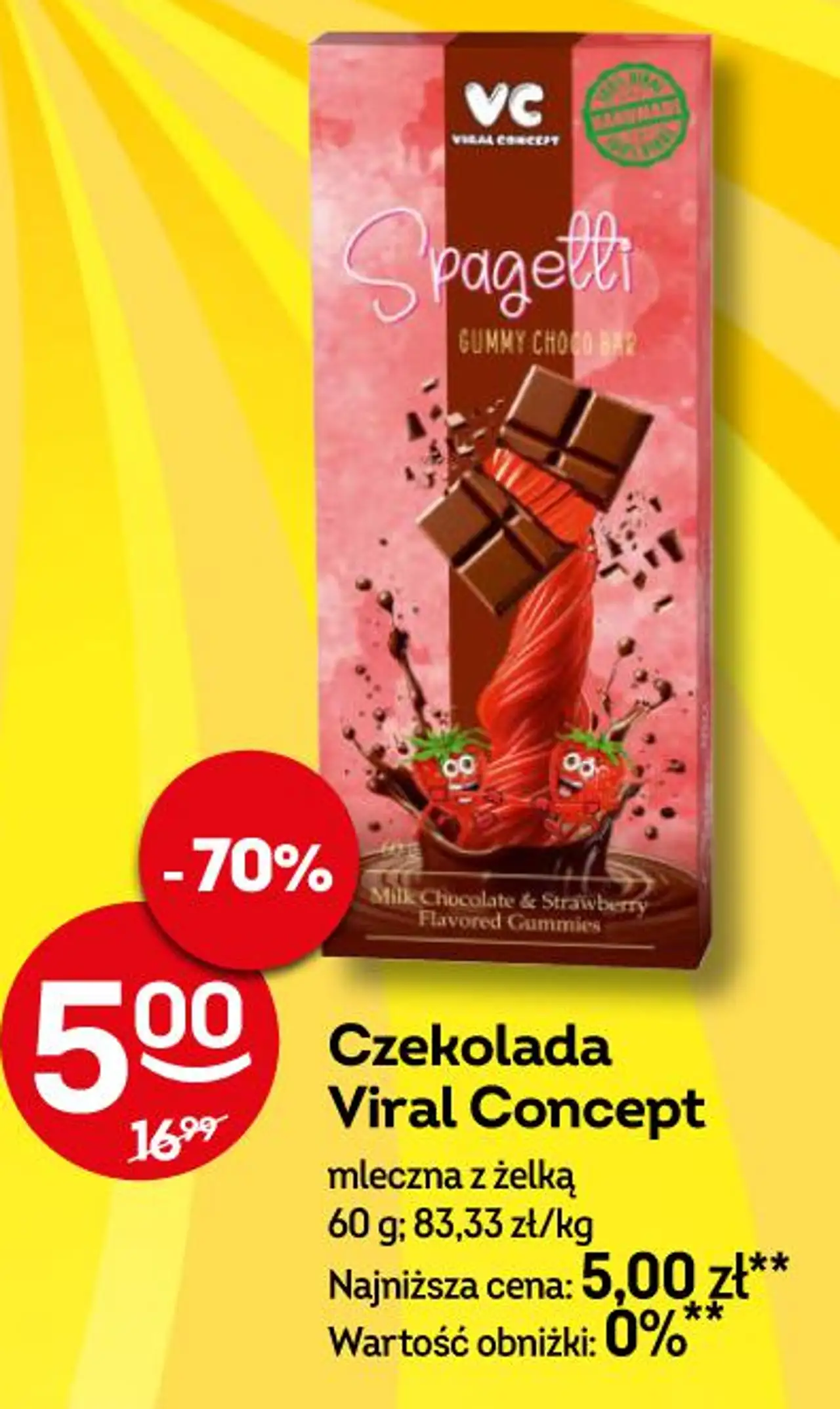 Czekolada Viral Concept mleczna z żelką