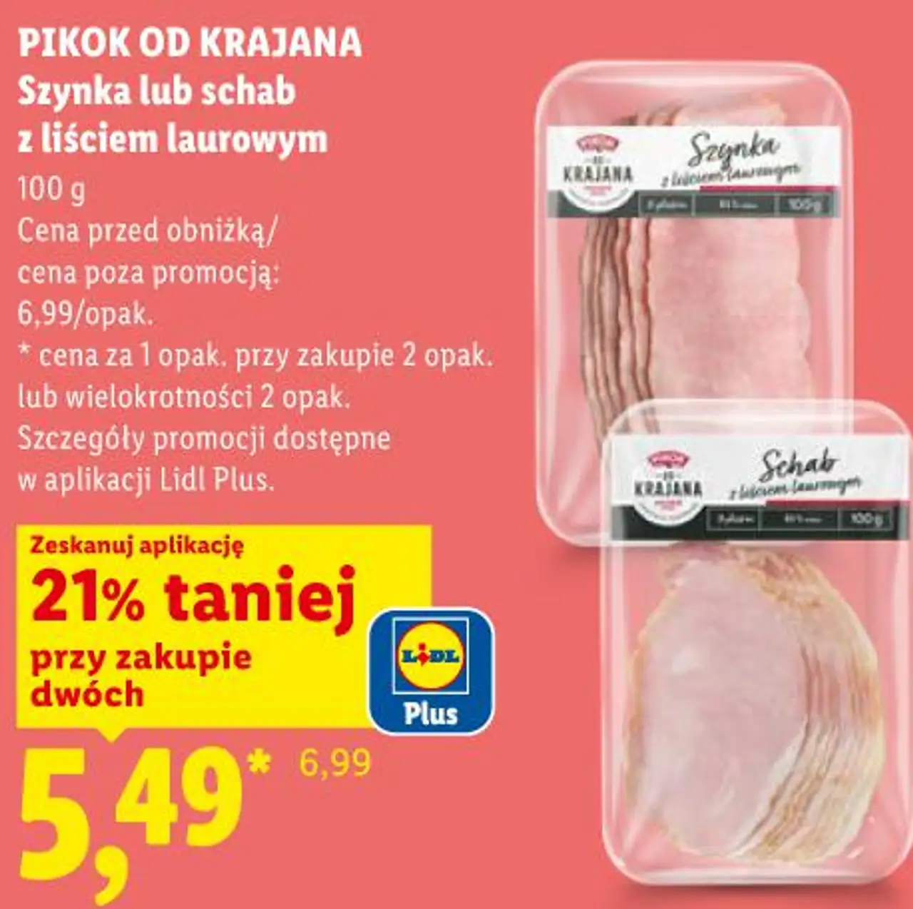 PIKOK OD KRAJANA Szynka lub schab z liściem laurowym 100 g