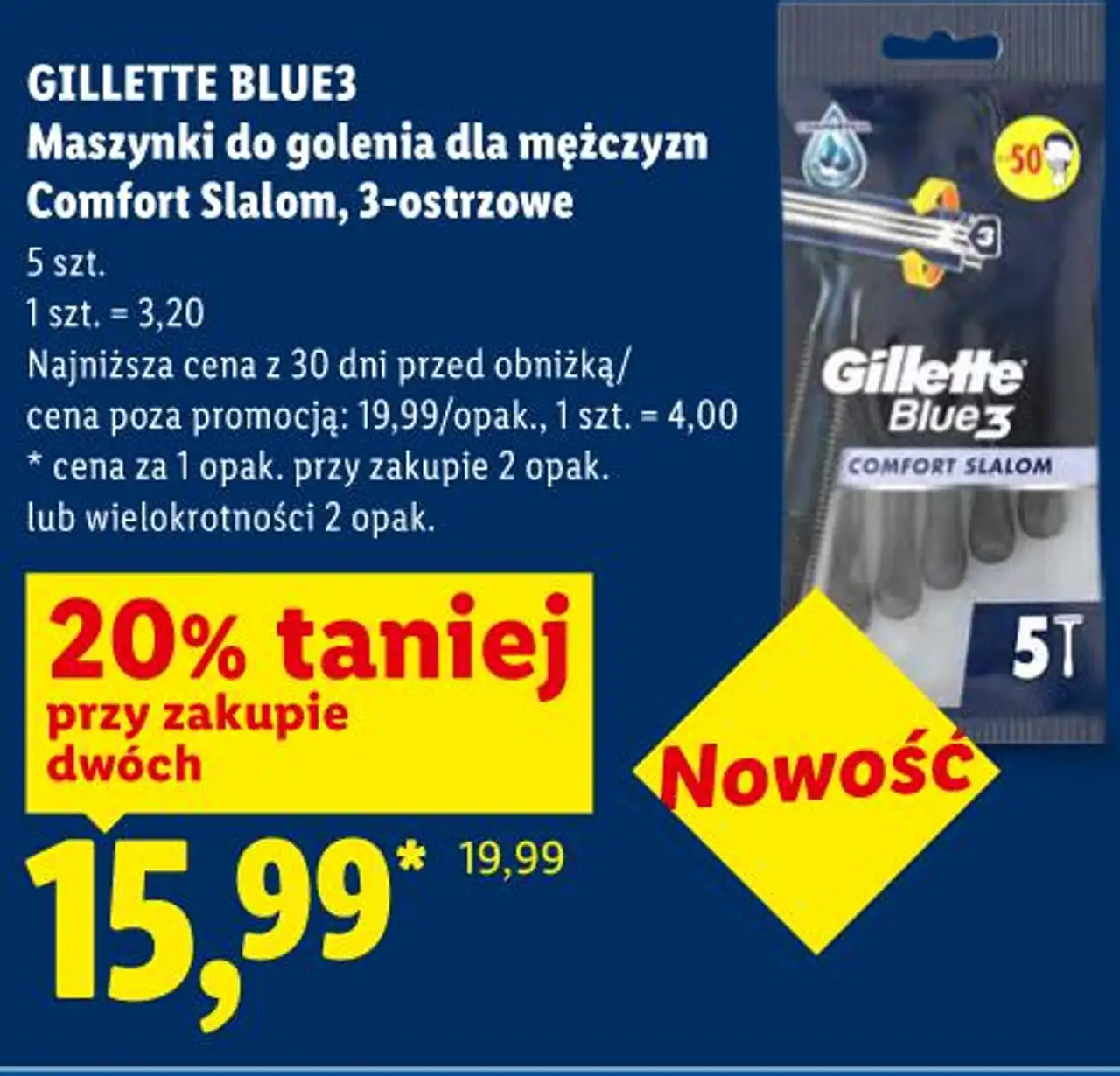 GILLETTE BLUE3 Maszynki do golenia dla mężczyzn