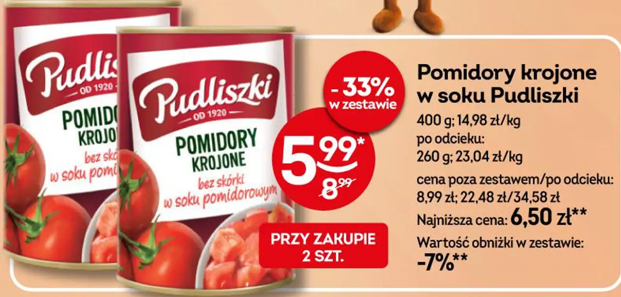 Pomidory krojone w soku Pudliszki