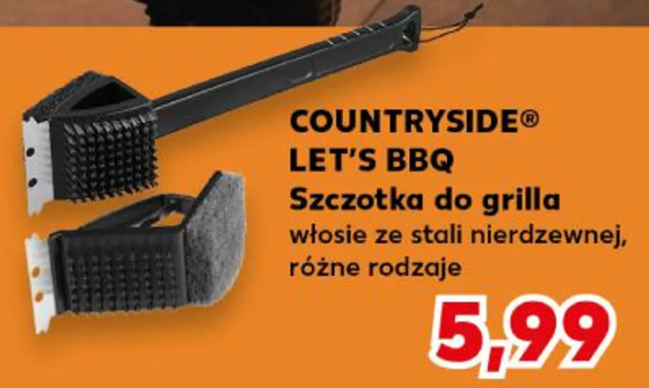 Szczotka do grilla włosie ze stali nierdzewnej, różne rodzaje COUNTRYSIDE® LET'S BBQ