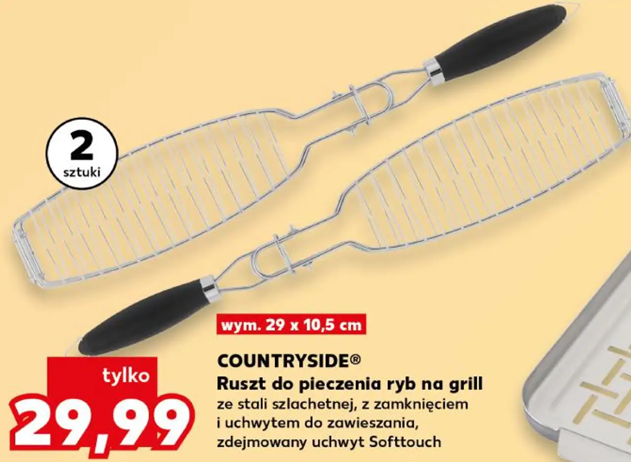 COUNTRYSIDE Ruszt do pieczenia ryb na grill 2 sztuki