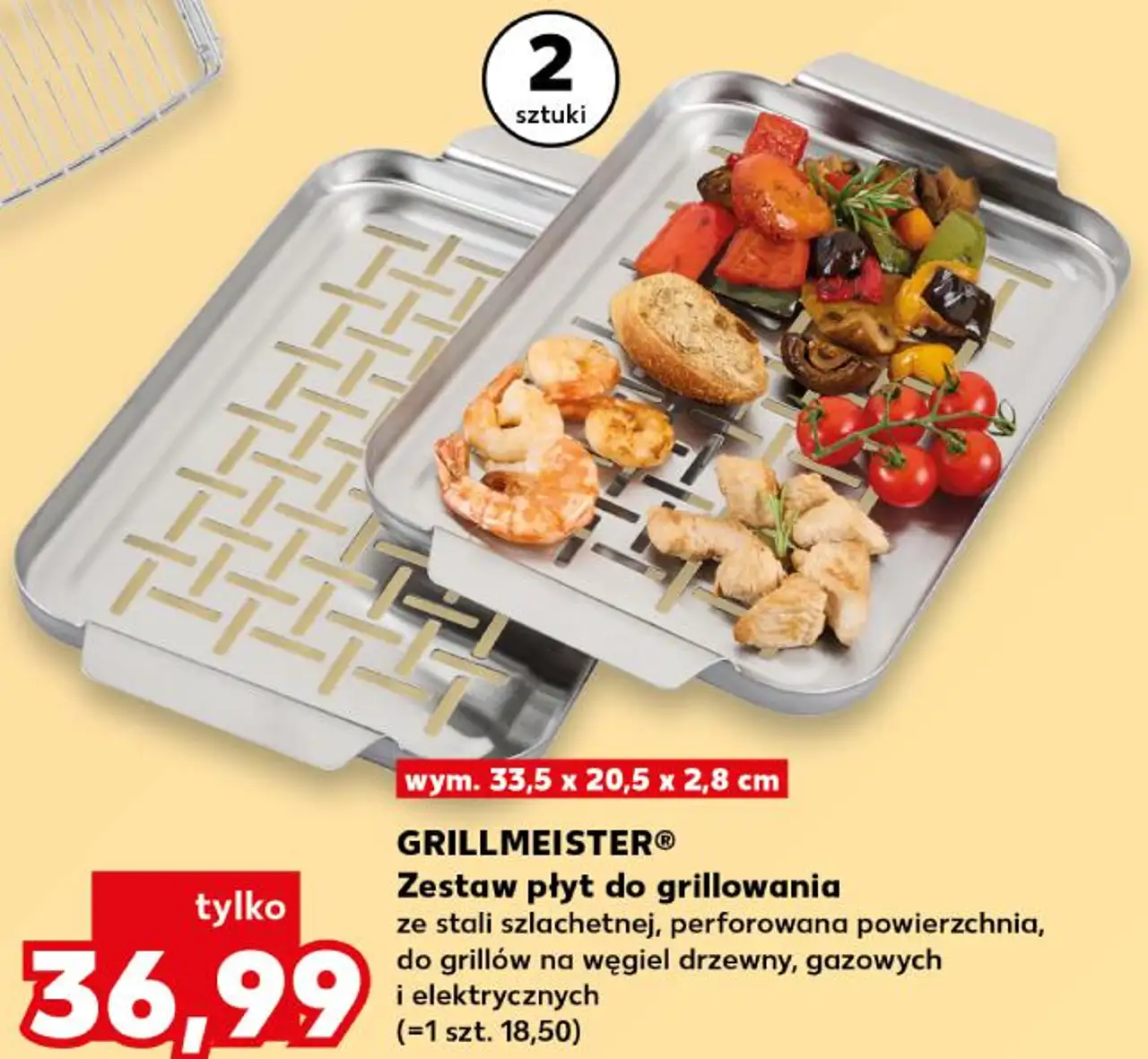 GRILLMEISTER Zestaw płyt do grillowania 2 sztuki