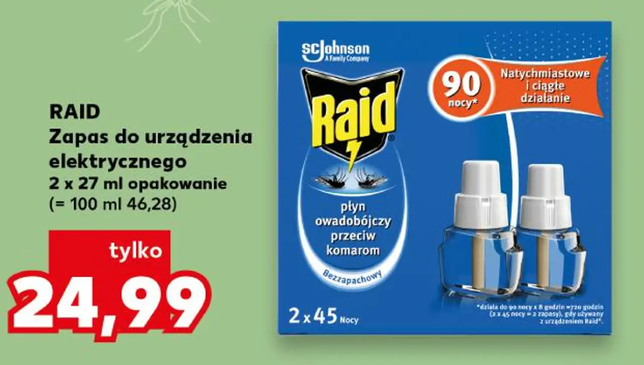 RAID Zapas do urządzenia elektrycznego 2 x 27 ml opakowanie