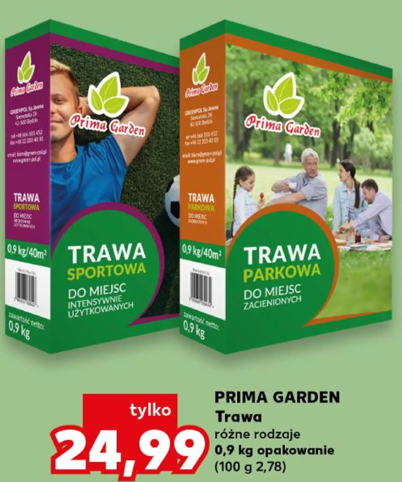 PRIMA GARDEN Trawa różne rodzaje