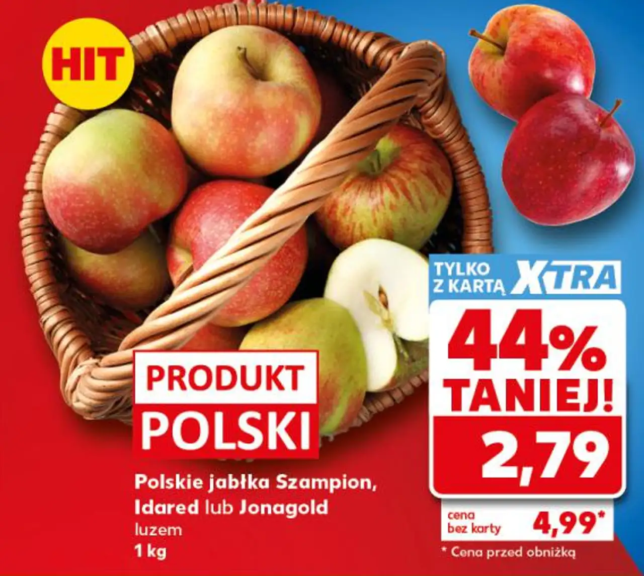 Polskie jabłka Szampion, Idared lub Jonagold
