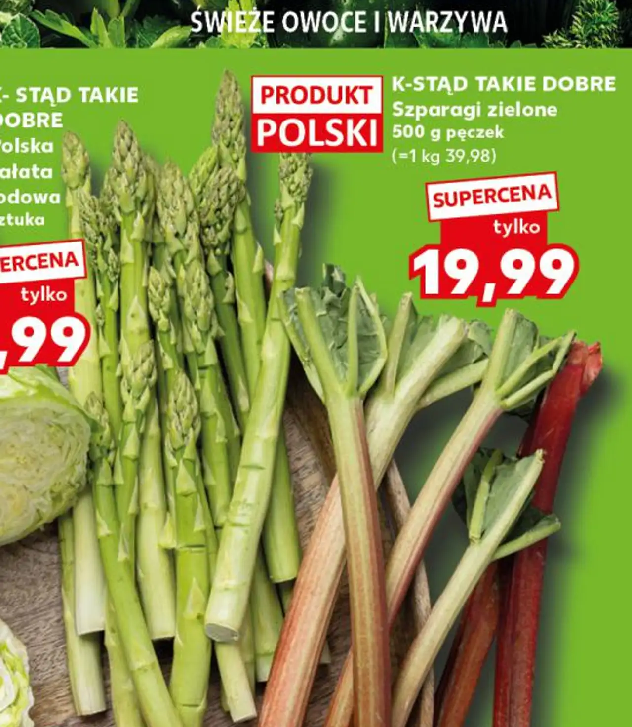 K-STĄD TAKIE DOBRE Szparagi zielone 500 g pęczek