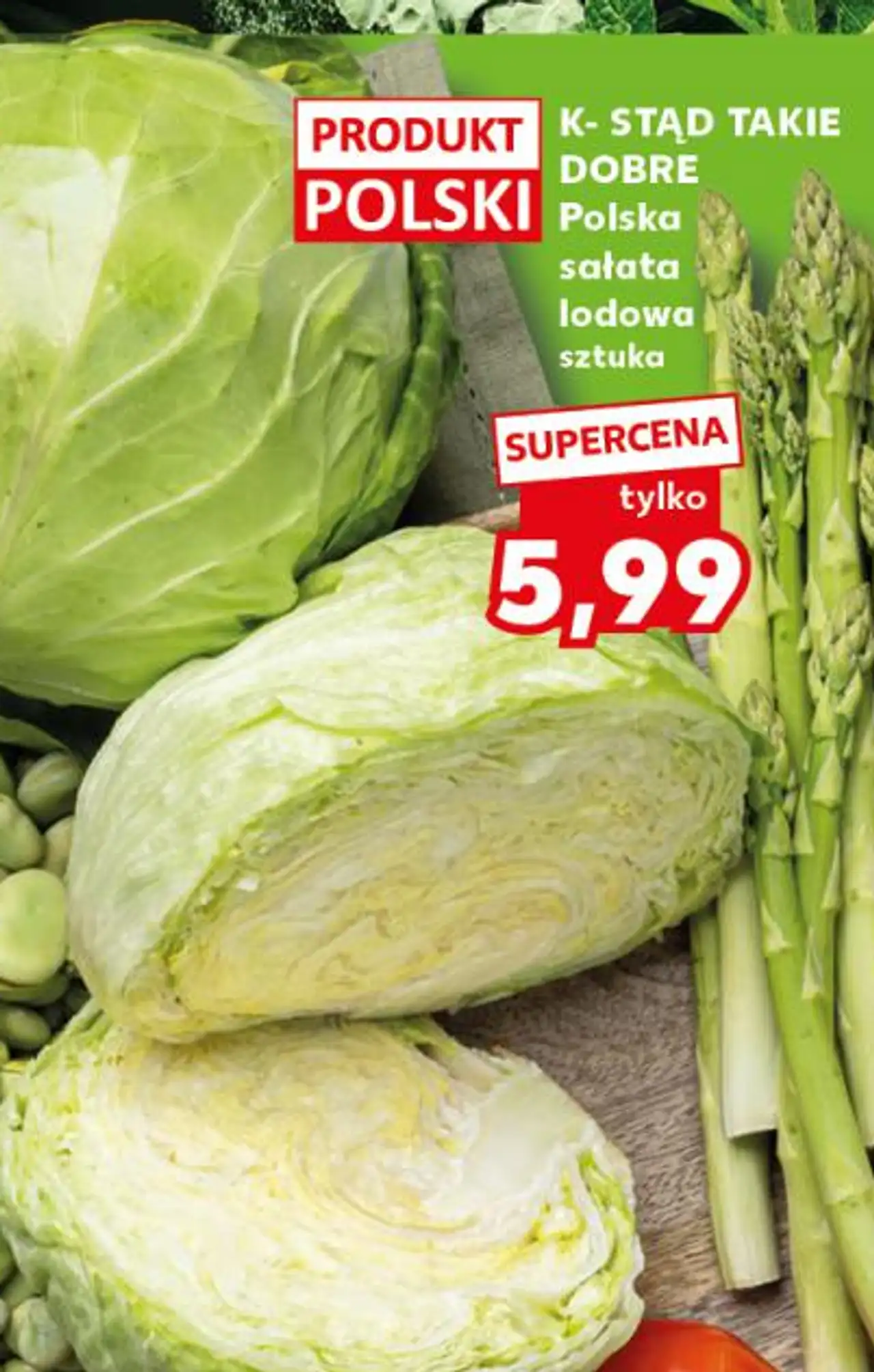 K-STĄD TAKIE DOBRE Polska sałata lodowa sztuka