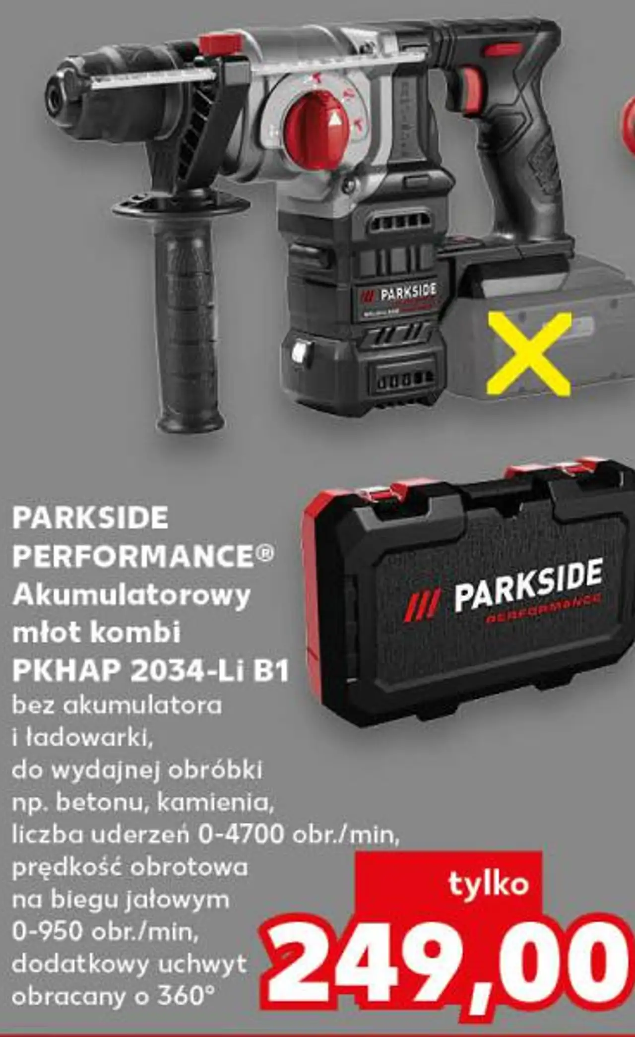 Akumulatorowy młot kombi PKHAP 2034-Li B1 PARKSIDE PERFORMANCE®