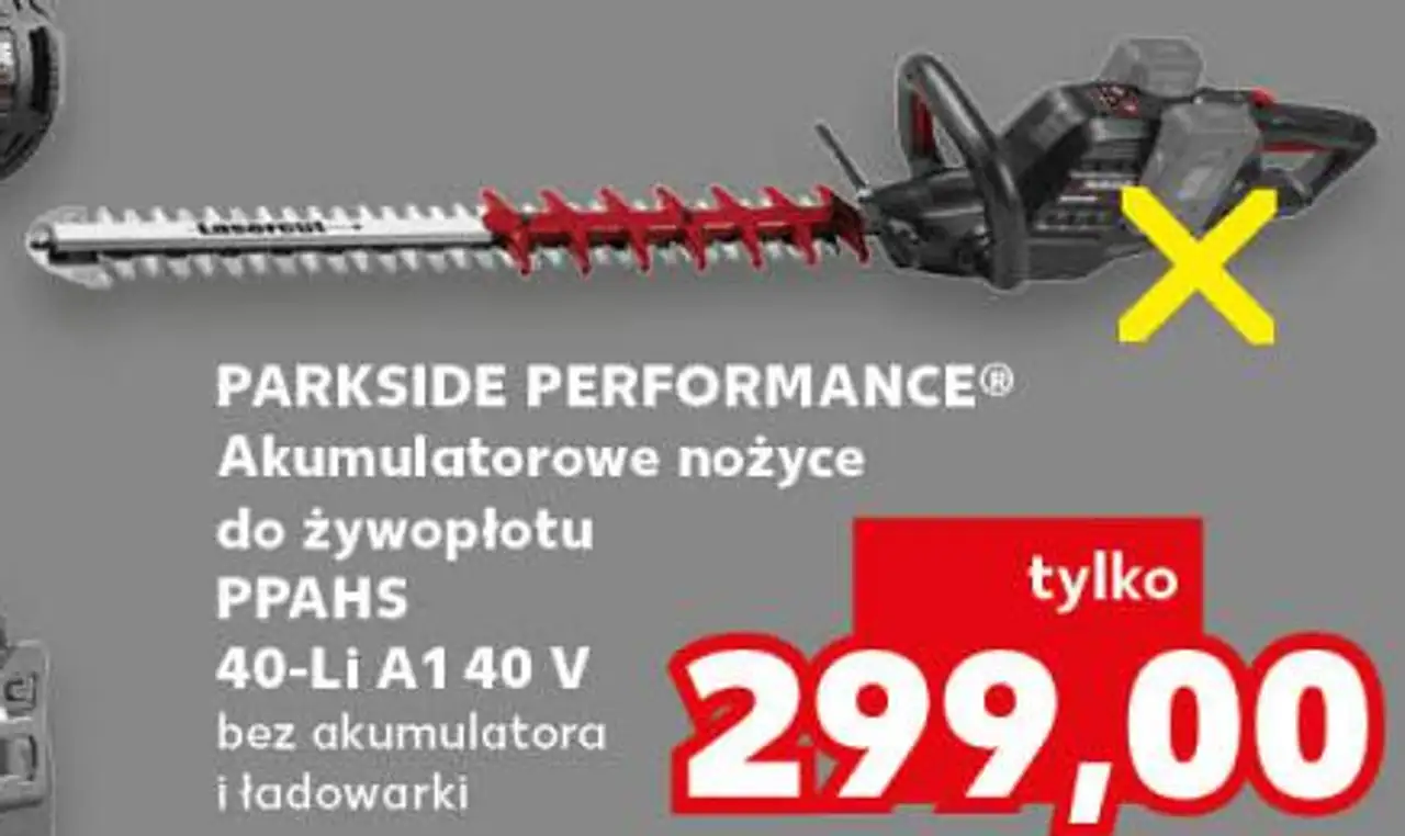 Akumulatorowe nożyce do żywopłotu PPAHS 40-Li A1 40 V PARKSIDE PERFORMANCE®