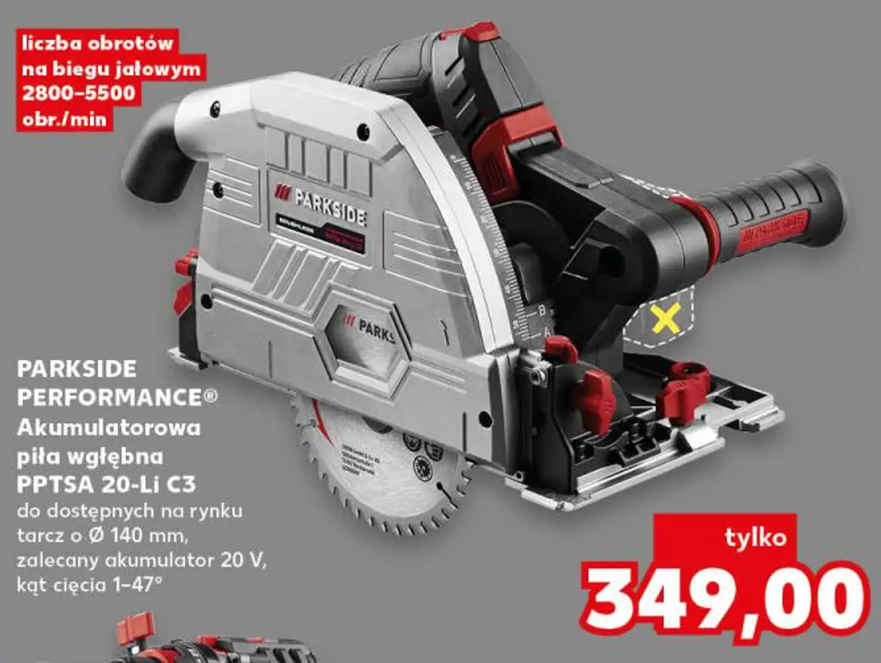 Akumulatorowa piła wgłębna PPTSA 20-Li C3 PARKSIDE PERFORMANCE®