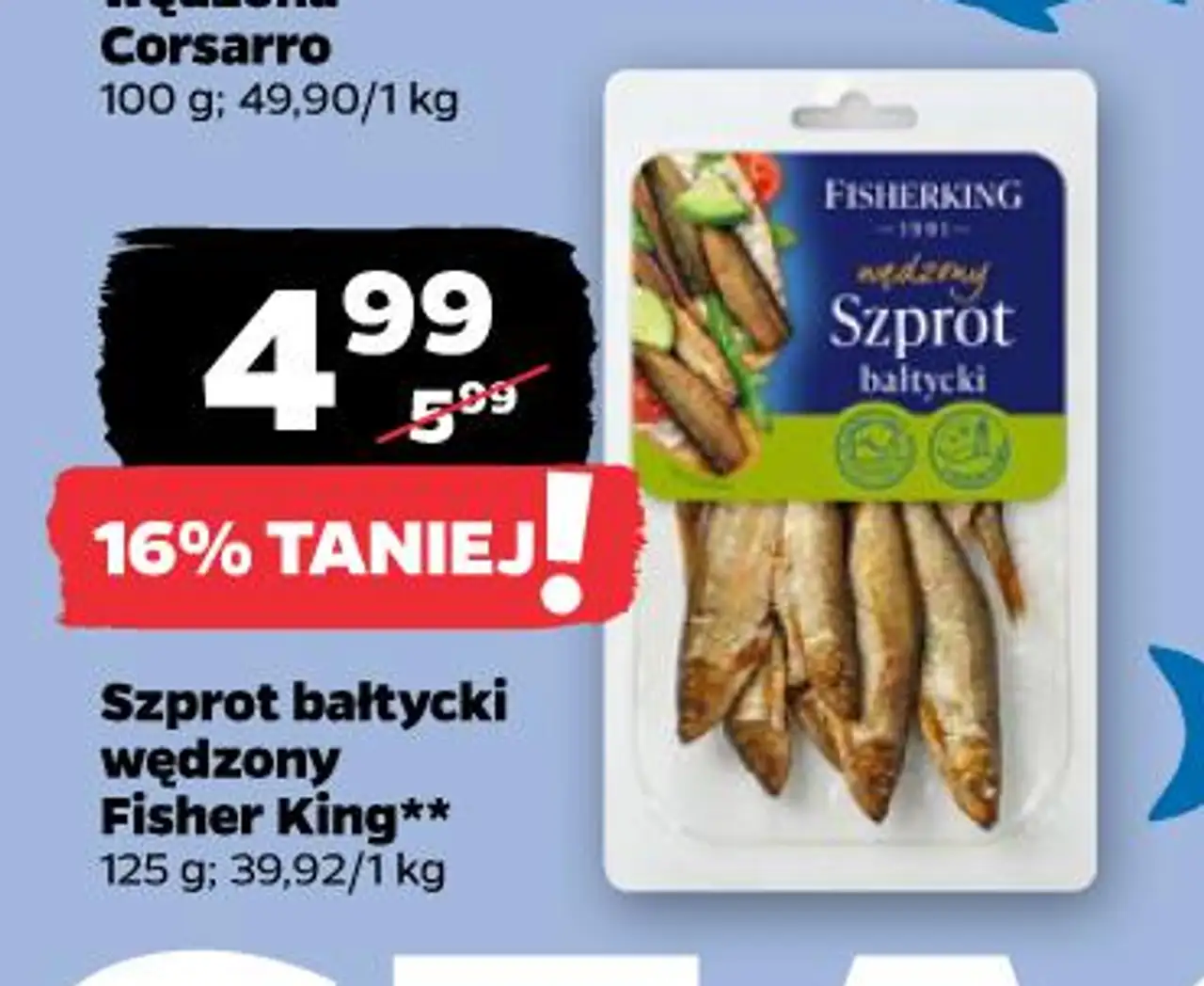 Szprot bałtycki wędzony Fisher King**