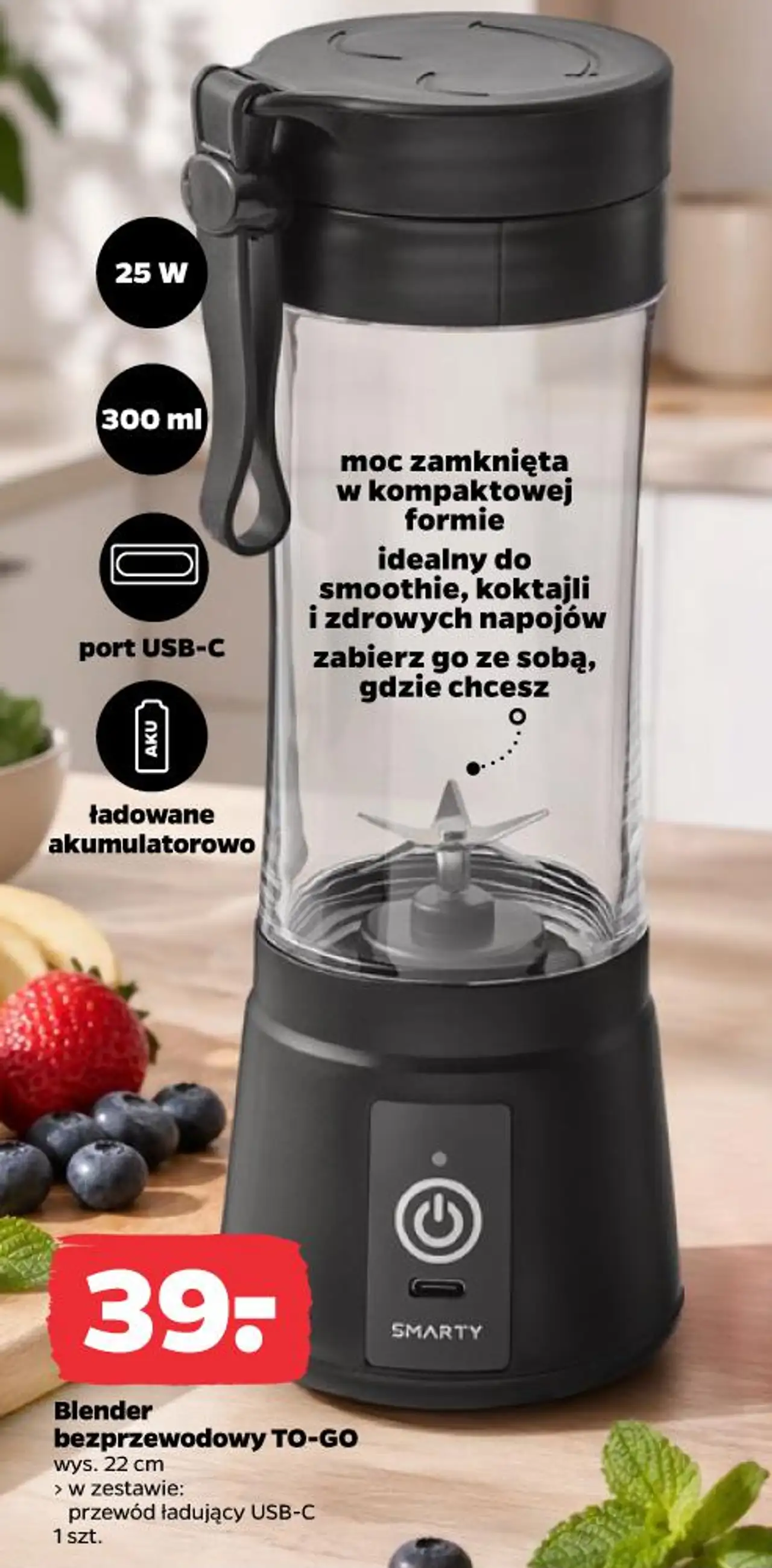 Blender bezprzewodowy TO-GO SMARTY