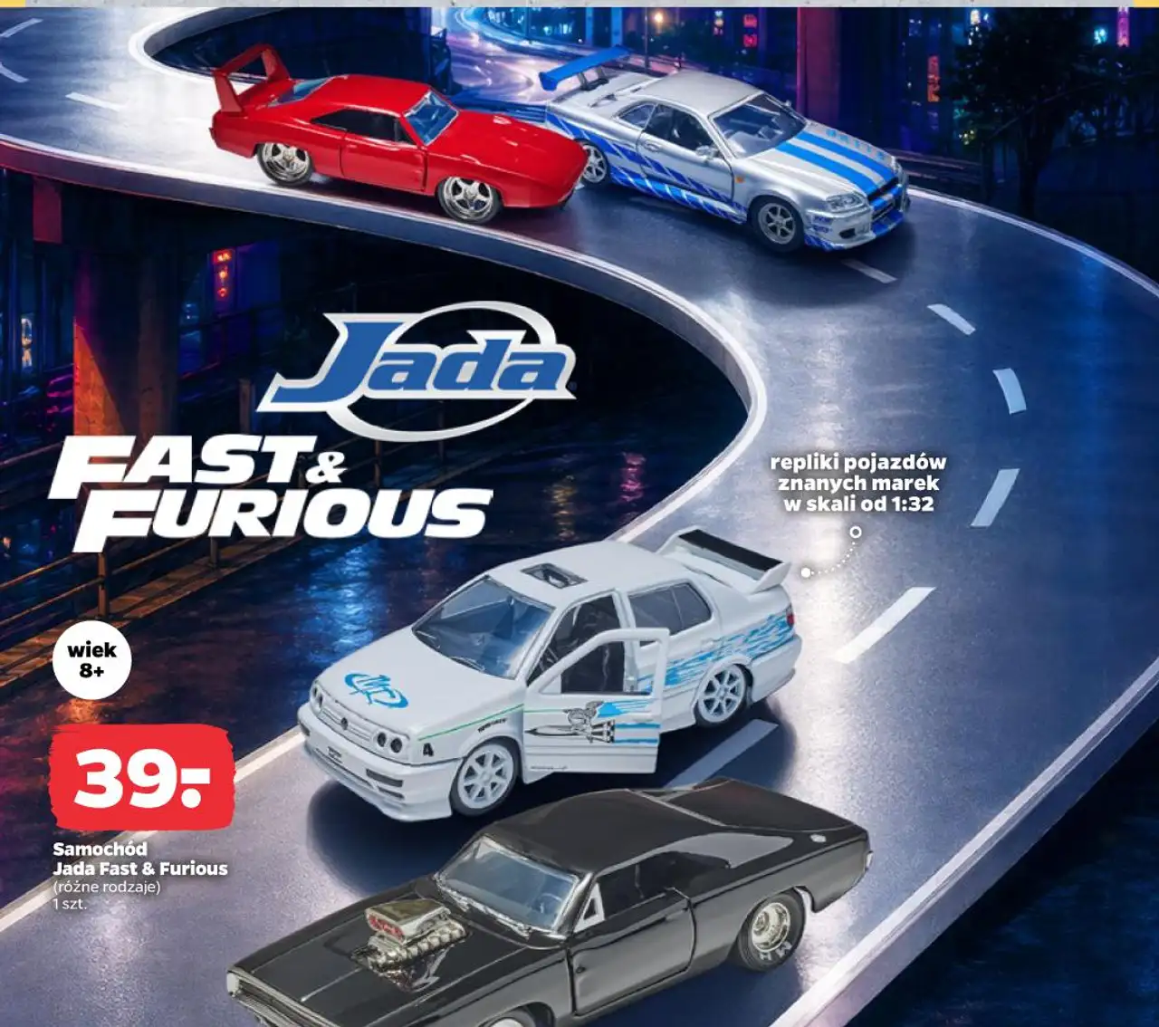 Samochód Jada Fast & Furious (różne rodzaje) 1 szt.